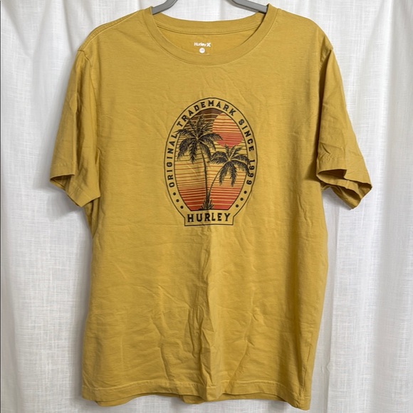 Hurley Other - Hurley Yellow Short Sleeve Tee with Retro Graphic Men’s Size Large